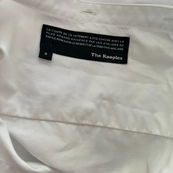 The Kooples Mao Neck White Cotton Button Down Shirt Size S / CLOFA - Picture 4 of 5